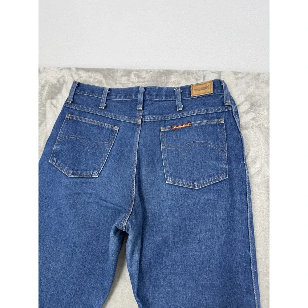Vintage Sedgfield Jeans Mens 34x34 (32x28) Wide Leg Retro Hippie Western 70s